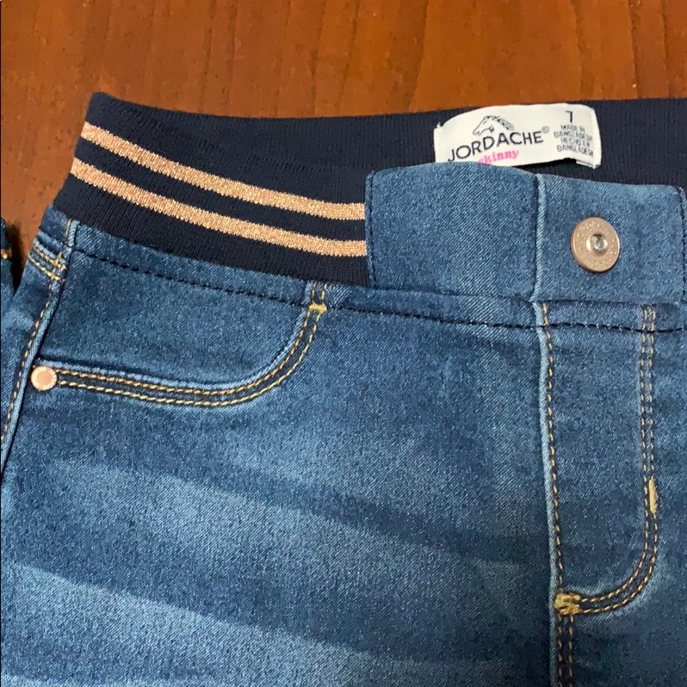 Jordache Girls Rib Waist Skinny Jeans Regular - Picture 3 of 8
